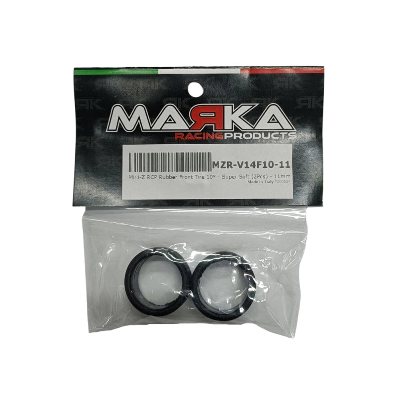 MARKA MZR-V14F10-11 V14 MINI-Z RCP RUBBER FRONT TIRE 10° - 11mm (2Pcs) MARKA