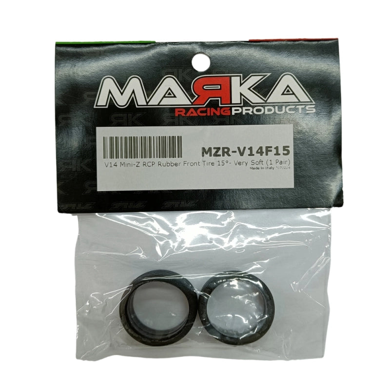 MARKA MZR-V14F15 V14 MINI-Z RCP RUBBER FRONT TIRE 15° - SOFT